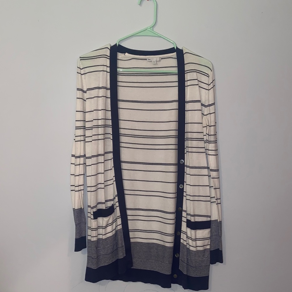 💙👚GaP SMALL navy blue stripe cardigan👚💙